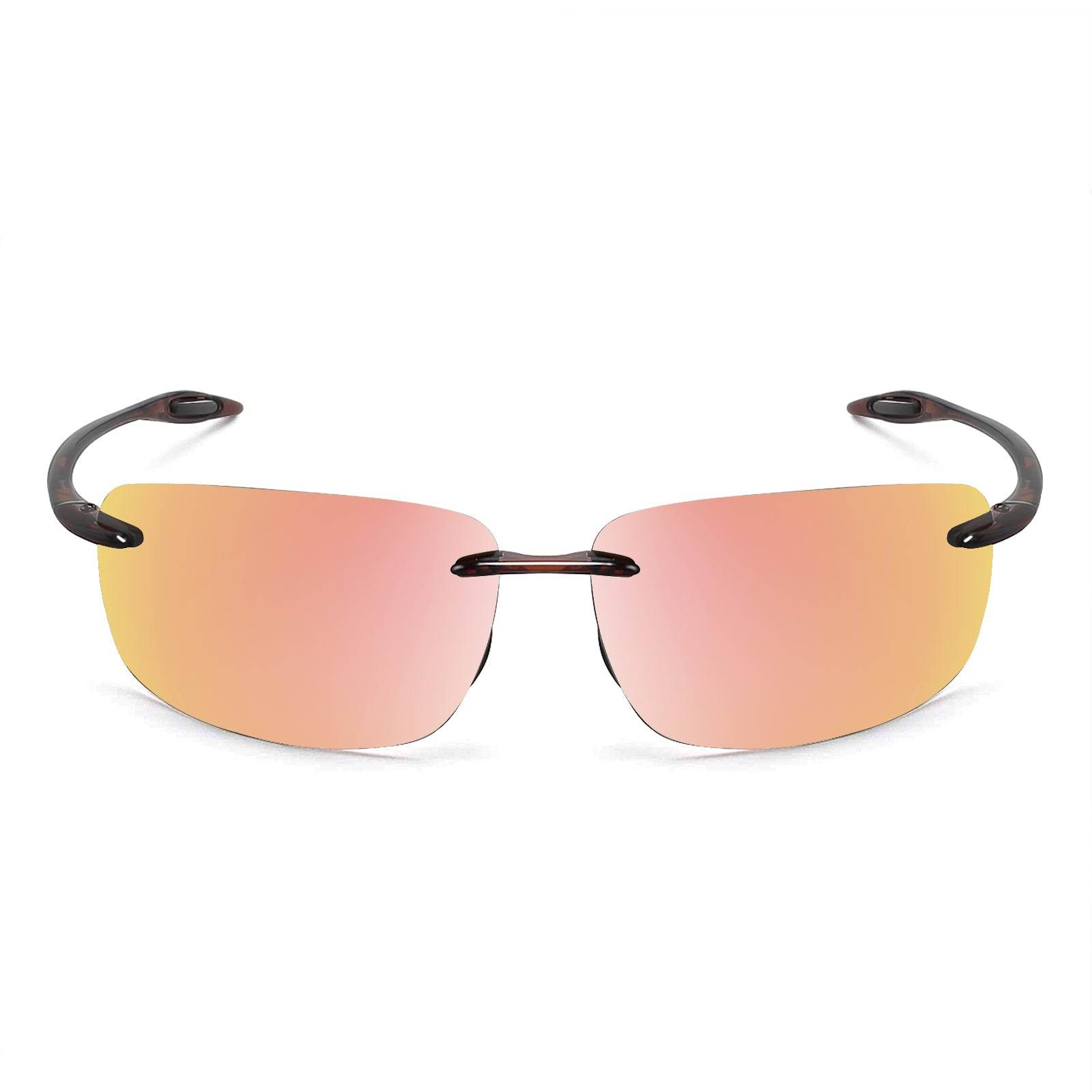 JULI Sports Sunglasses for Men Women Tr90 Rimless Frame for