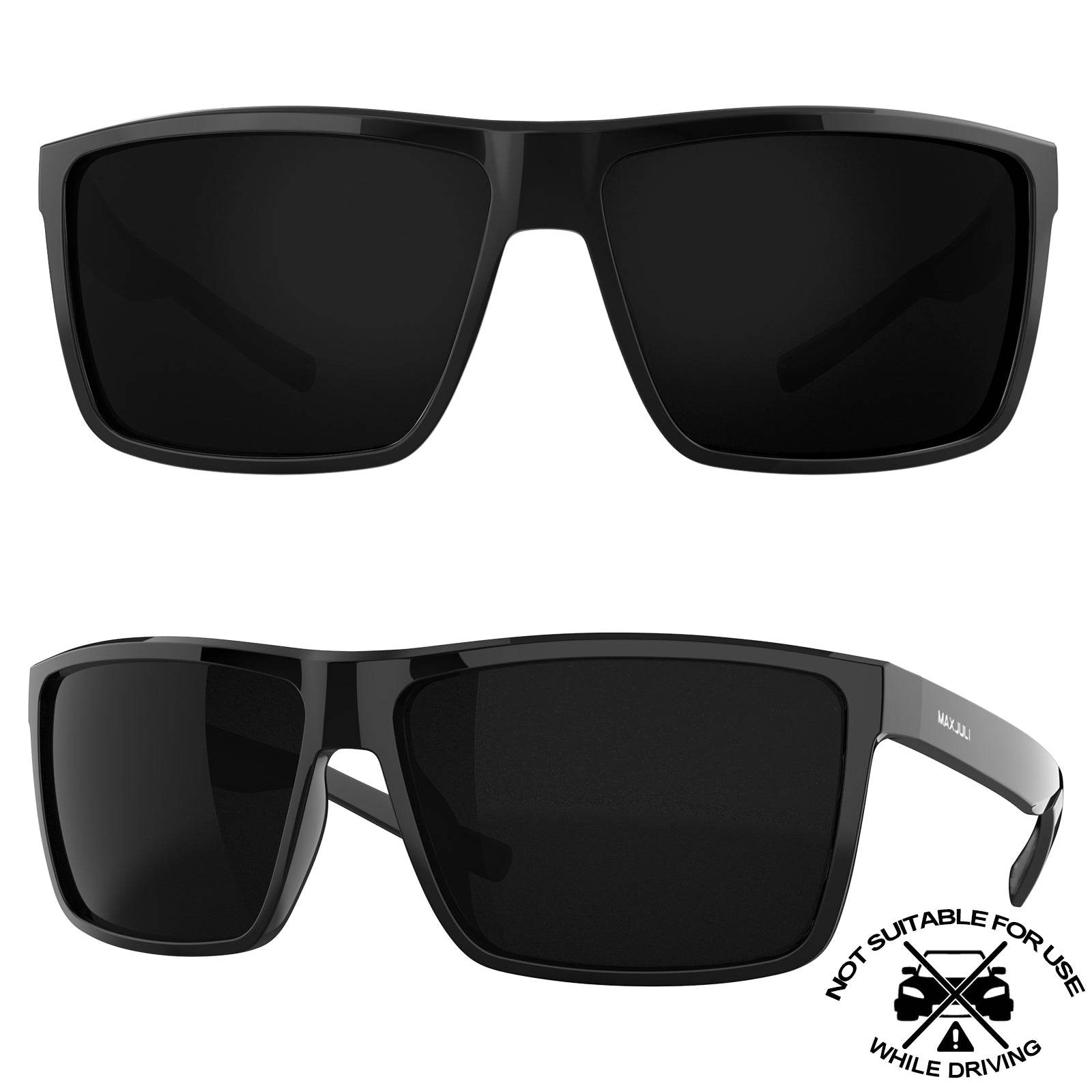 マグヒーリー MAXJULI Polarized Big Sunglasses for Men Women with Big Heads UV