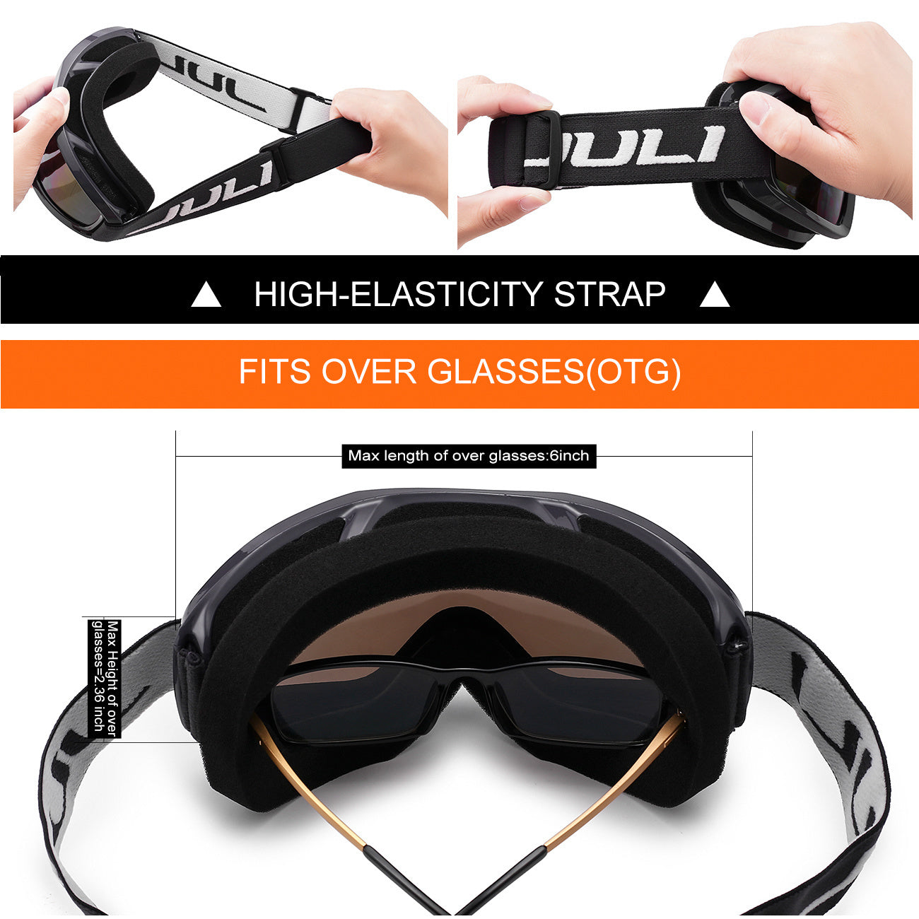 snow goggles that fit over glasses JULI Eyewear Ski Goggles,Snow Snowboard Goggles Men Women Snowmobile Skiing Skating – Maxjuli Eyewear