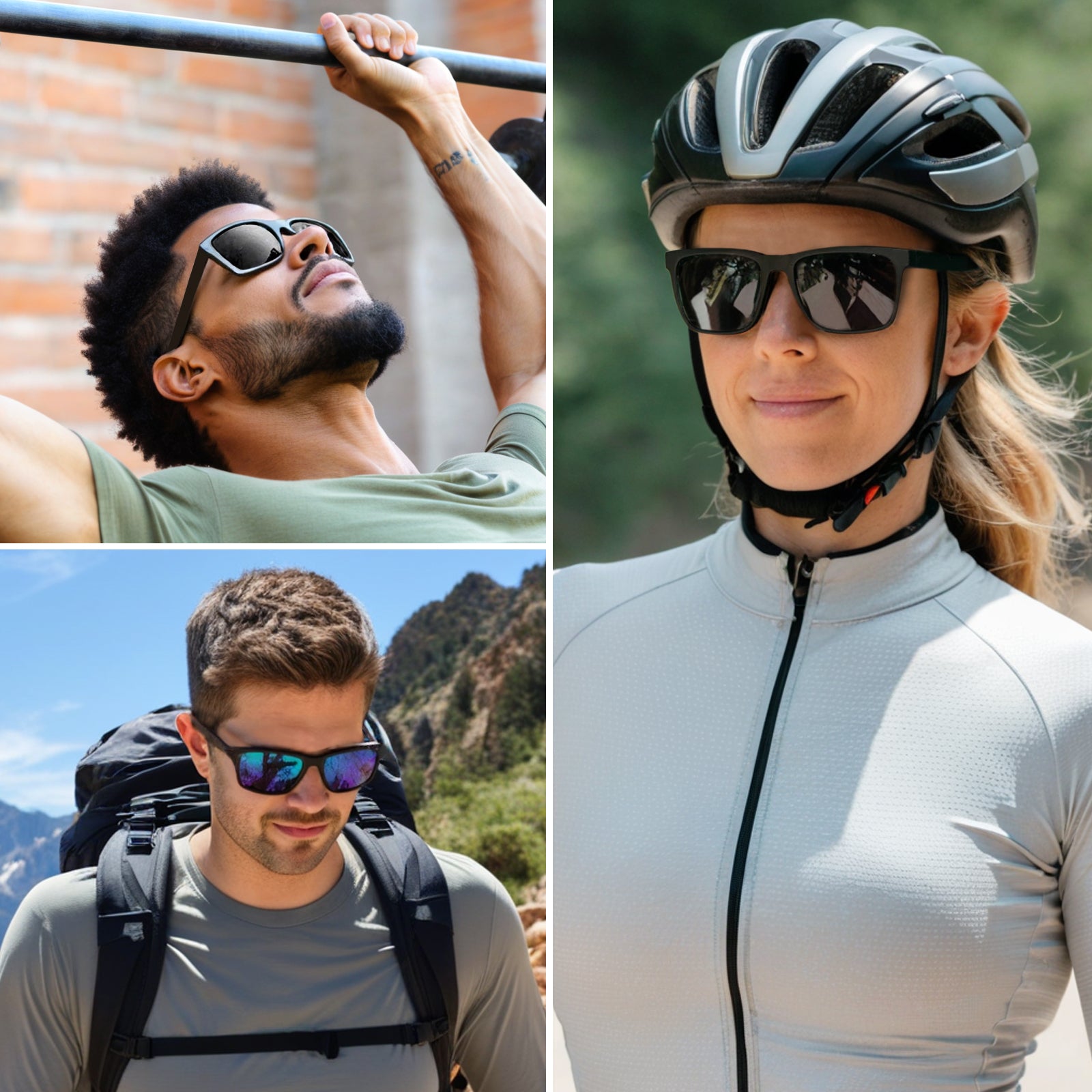 MAXJULI Z87 Sunglasses for Big Wide Heads Men TR90 Ultralight