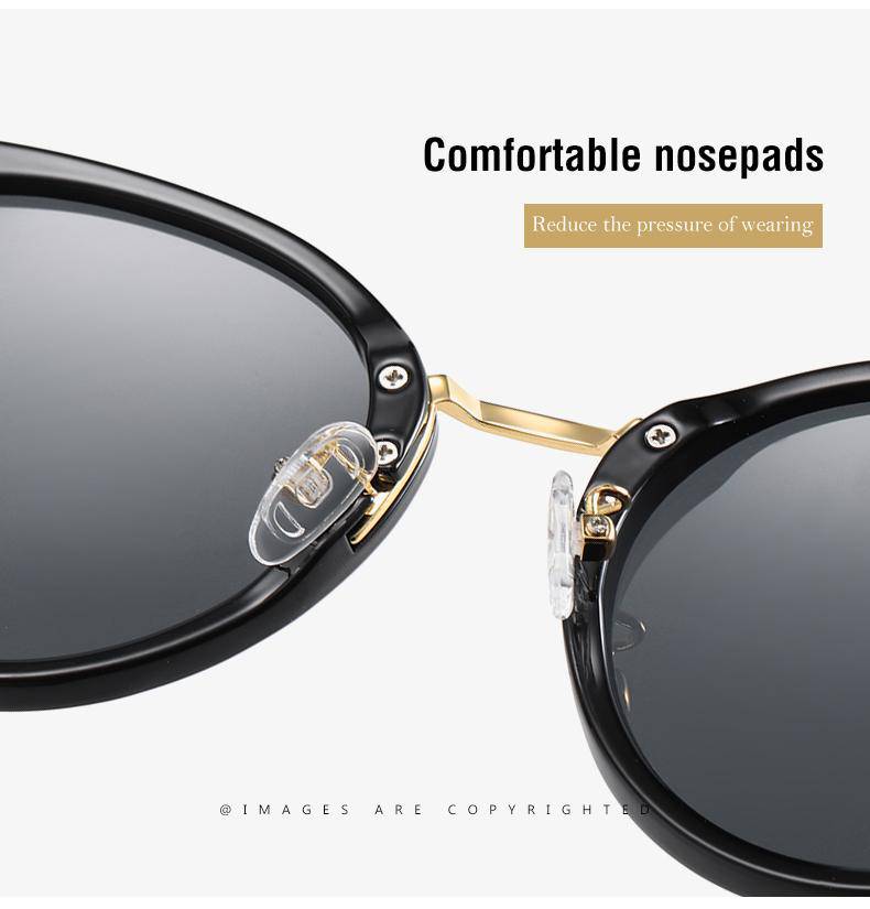 MAXJULI Polarized Oversized Sunglasses for Women,Round Classic Fashion UV400 Protection 8052 - Maxjuli Eyewear