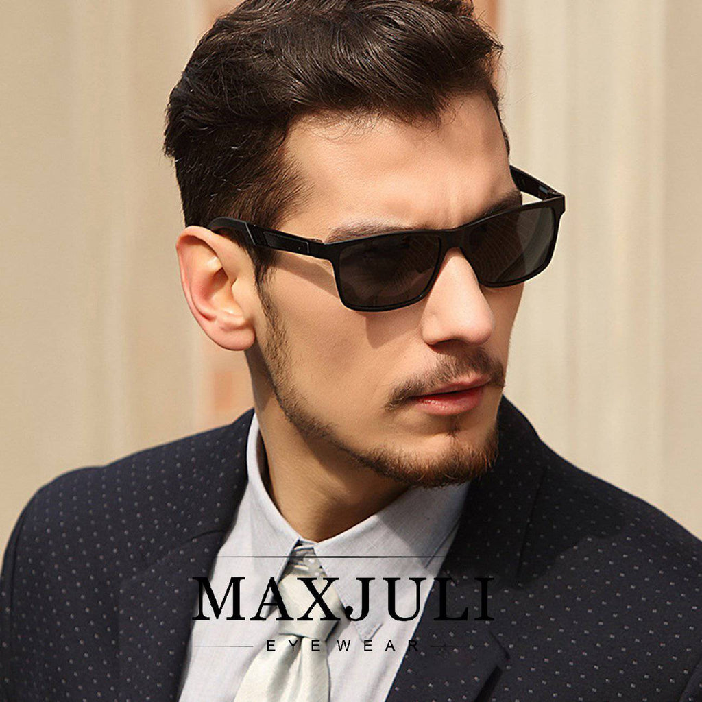 MAXJULI Polarized Sunglasses for Men Women,Ultra-light and Squared Frame with Adjustable Nose,Ideal for Driving 8088 - Maxjuli Eyewear