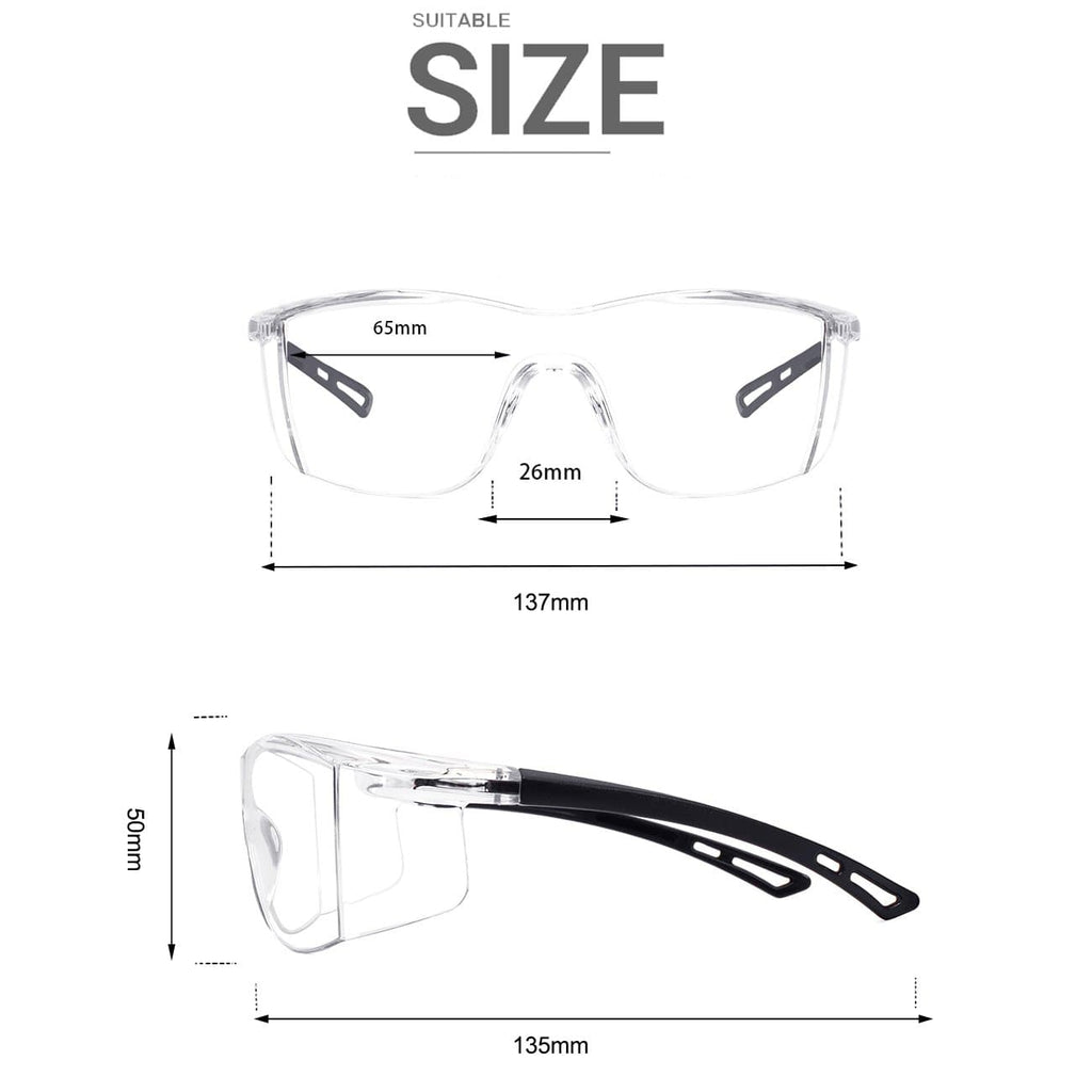 MAXJULI Goggles Lab Safety Glasses,Over The Glasses Design and UV Protection Work Goggles ANSI Z87,Idea for Shooting Construction Work Protective Eyewear 3003 - Maxjuli Eyewear