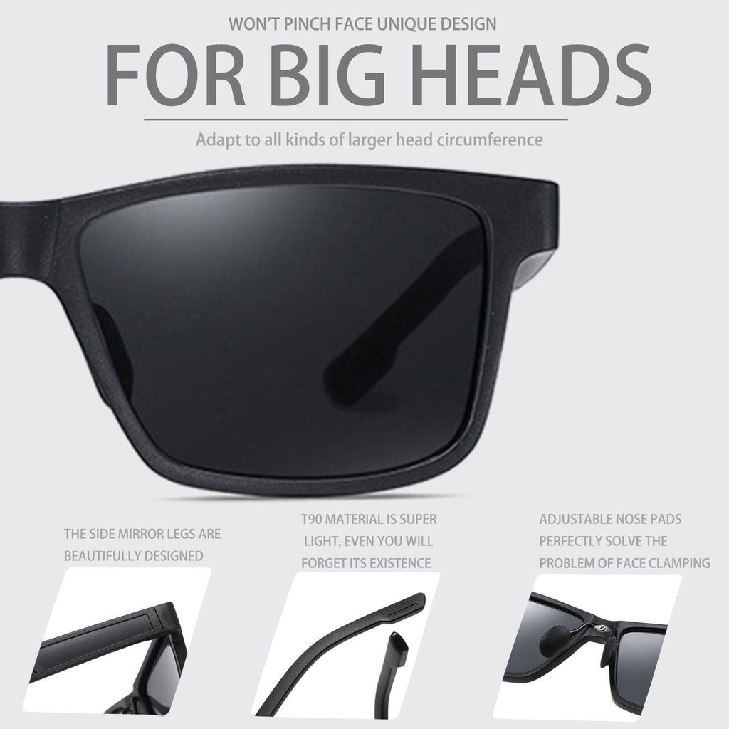 MAXJULI Polarized Sunglasses for Men Women,Ultra-light and Squared Frame with Adjustable Nose,Ideal for Driving 8088 - Maxjuli Eyewear