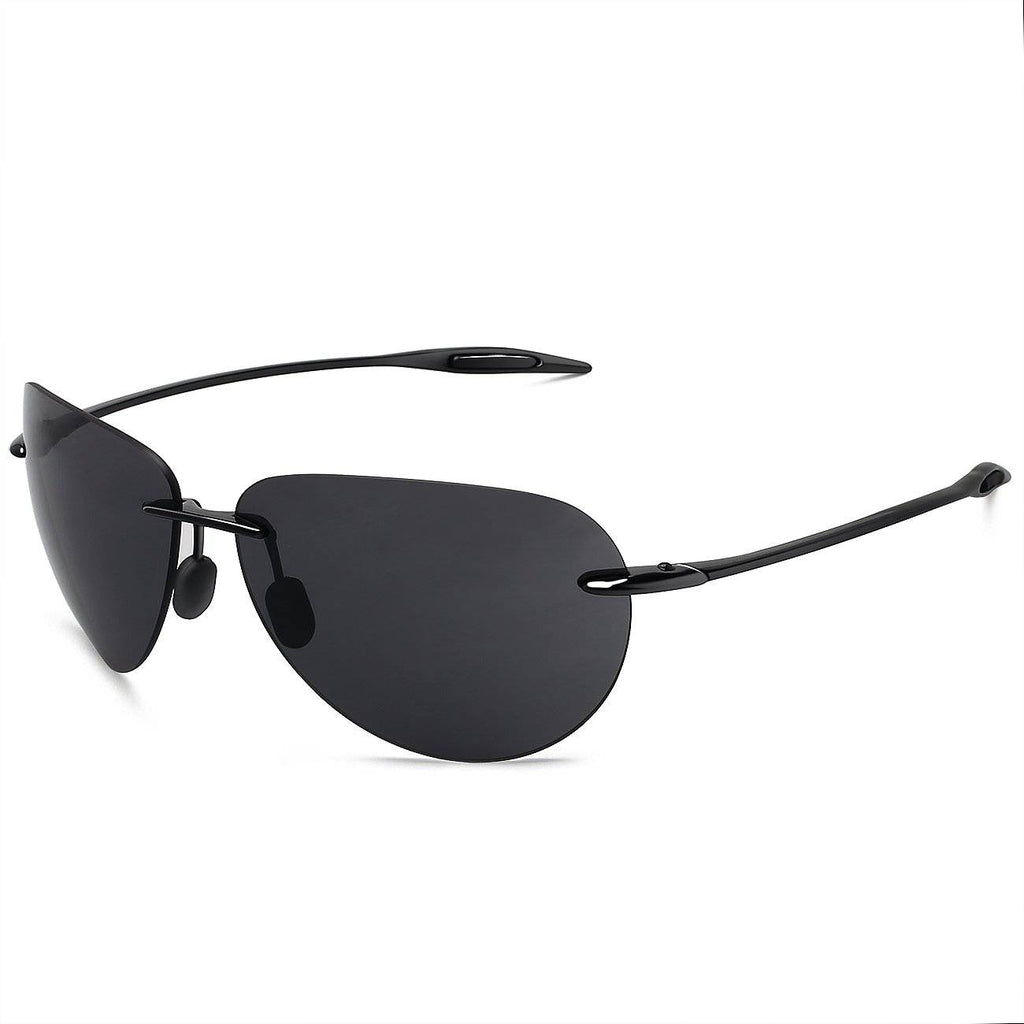 MAXJULI Sports Sunglasses for Men Women Tr90 Rimless Frame for