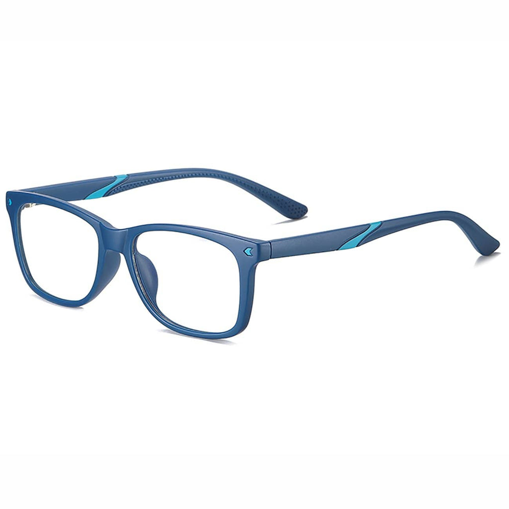 MAXJULI Kids Blue Light Blocking Glasses - Anti Eyestrain - Computer Video Gaming Eyeglasses for Boys & Girls - TR90 Unbreakable Flexible Square Frame Eye Glasses  6607 - Maxjuli Eyewear