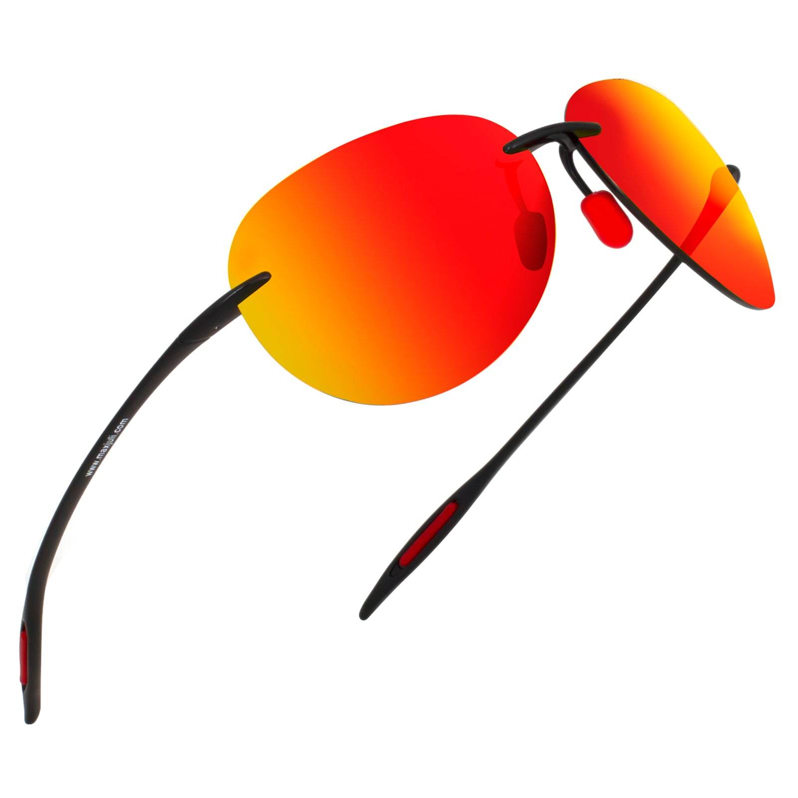 Sufi MAXJULI Sports Sunglasses for Men Women Tr90 Rimless Frame