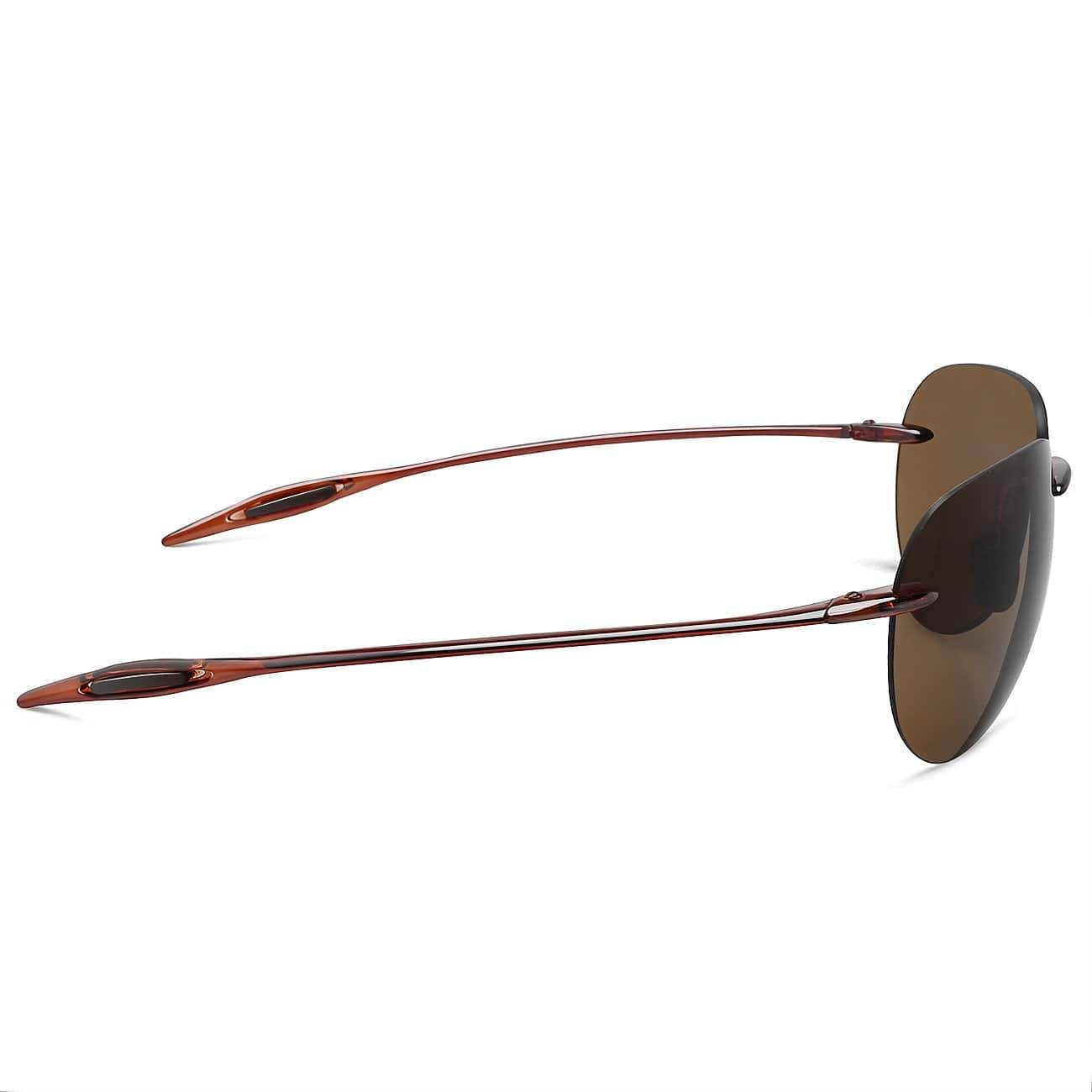 MAXJULI Sports Sunglasses for Men Women Tr90 Rimless Frame